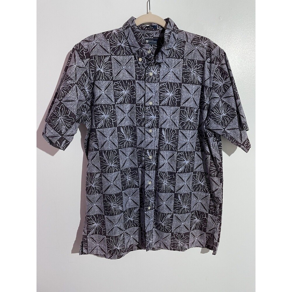 Reyn Spooner Shirt Mens M Purple Classic Floral Hawaiian Beachy‎ Preppy Vacation